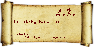Lehotzky Katalin névjegykártya