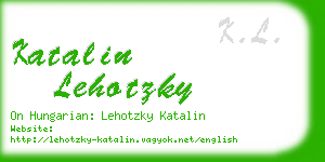 katalin lehotzky business card